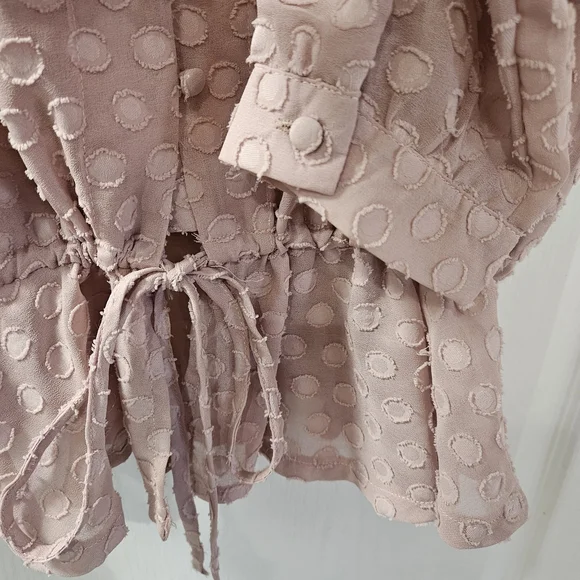 Solitaire Pink Textured Blouse - Picture 3 of 5